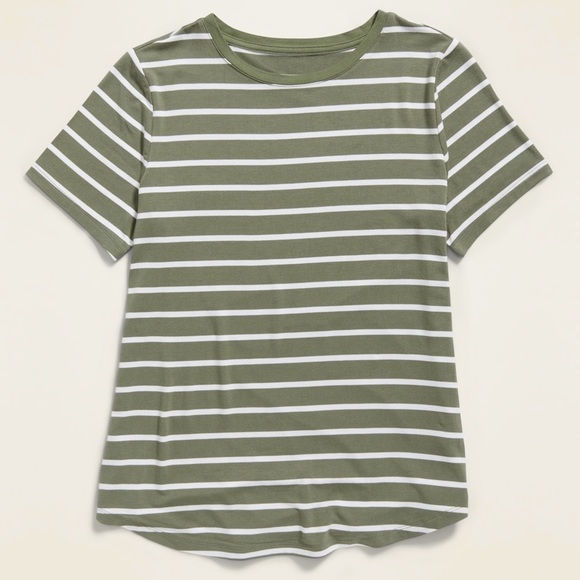 Luxe Striped *V-Neck* Tee - Picture 2 of 2